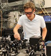 Jason Bartell in the Fuchs Group Lab